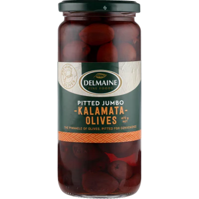 Delmaine Pitted Jumbo Kalamata Olives 470g