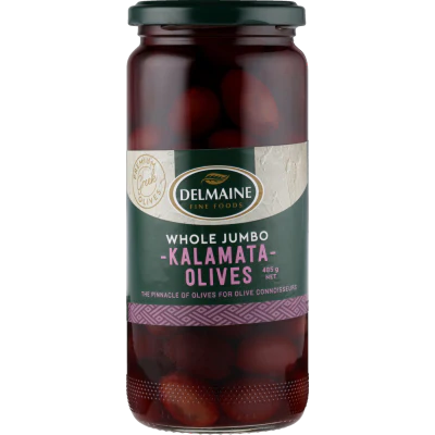 Delmaine Whole Jumbo Kalamata Olives 485g