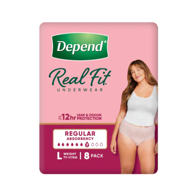 Depend Real Fit Incontinence Underwear Women Large 8pk