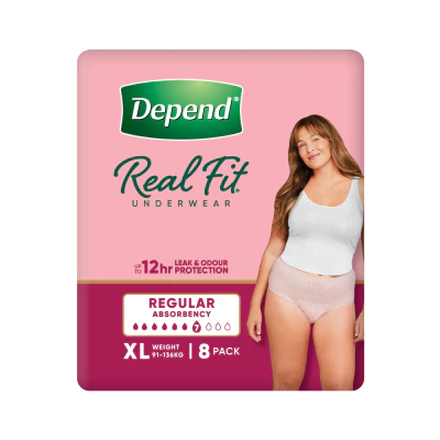 Depend Real Fit Incontinence Underwear Women XLarge 8pk