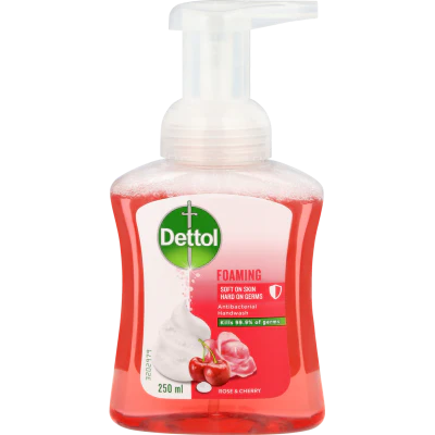 Dettol Foaming Rose & Cherry Hand Wash Pump 250ml