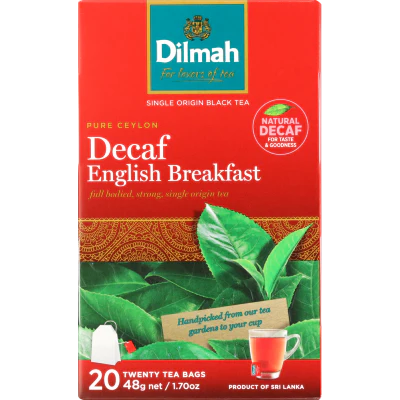 Dilmah Decaf English Breakfast Tagged 20 Teabags 20pk