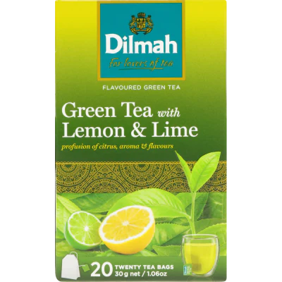 DILMAH Green Tea Tea Bags Green Tea with Lemon & Lime 20s 30g 20 x 1.5g