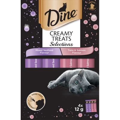 Dine Creamy Treats Seafood Selection Cat Treats 48g