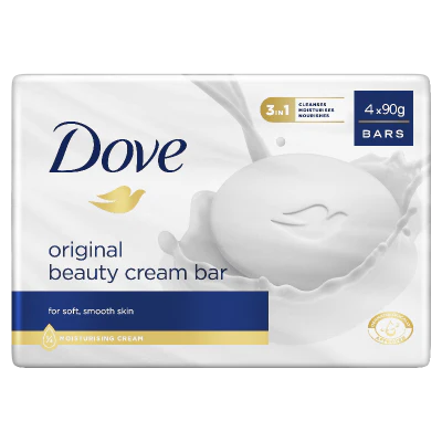Dove Original Beauty Cream Bar Soap 4 x 90g