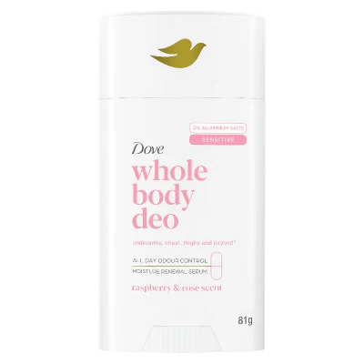 Dove Raspberry & Rose Scent Whole Body Deodorant Stick 81g