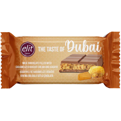 Elit The Taste Of Dubai Caramelized Cream And Kadaif Chocolate Bar 90g