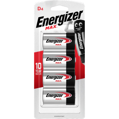 Energizer Max D Battery 4pk
