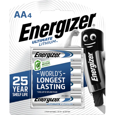 Energizer Ultimate Lithium AA Battery 4pk