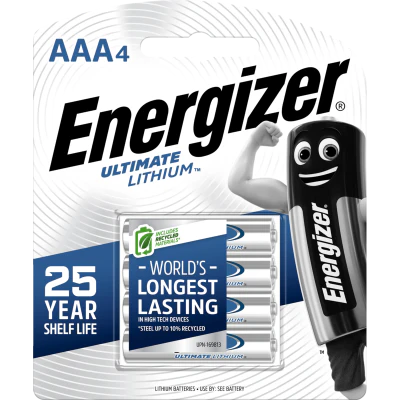 Energizer Ultimate Lithium AAA Battery 4pk