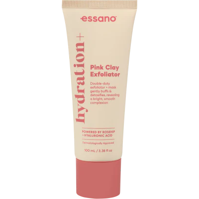 Essano Hydration+ Pink Clay Exfoliator 100ml