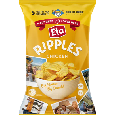 Eta Ripple Cut Chicken Potato Chips 150g