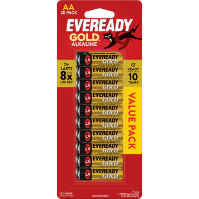 Eveready Gold Alkaline AA Battery 20pk