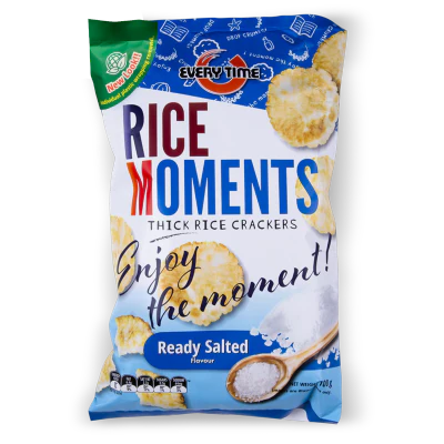 Everytime Rice Moments Ready Salted Thick Rice Crackers 100g