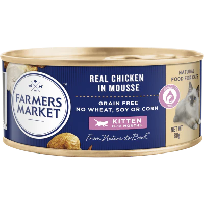 Farmers Market Real Chicken Mousse Kitten Food 80g