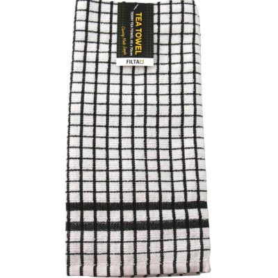 Filta Black Terry Tea Towel ea