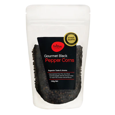 Findlay Foods Gourmet Black Pepper Corns Pouch 150g