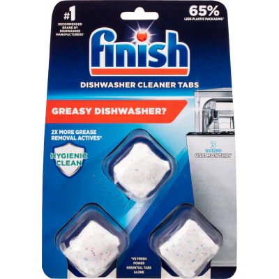Finish Hygienic Clean Dishwasher Cleaner Tablets 3pk