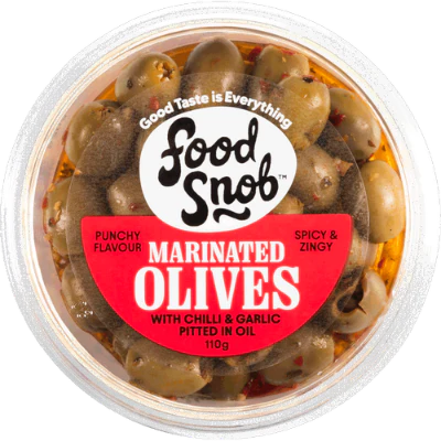 Food Snob Chilli & Garlic Olives 110g