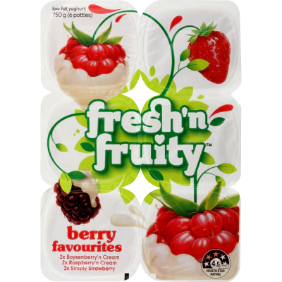 Fresh 'n Fruity Berry Favourites Yoghurt 6 x 125g