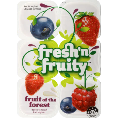 Fresh 'n Fruity Fruit of the Forest Yoghurt 6 x 125g