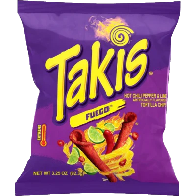 Fuego Tortilla Chips Hot Chili Pepper & Lime 92.3g