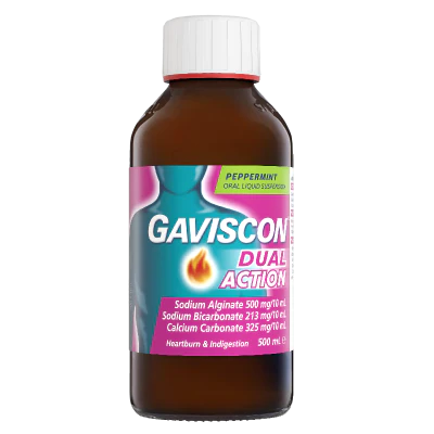 Gaviscon Dual Action Peppermint Heartburn & Indigestion Relief Liquid 500ml