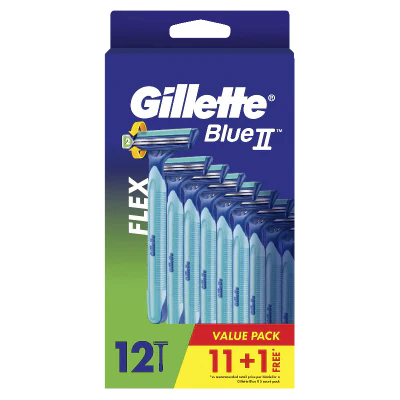 Gillette Blue II Flex Disposable Razor 12pk