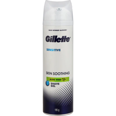 Gillette Sensitive Skin Soothing Aloe Vera Shave Gel 195g