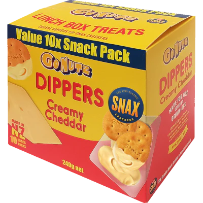 Gonutz Savoury Crackers & Creamy Cheddar Snack 10 x 24g