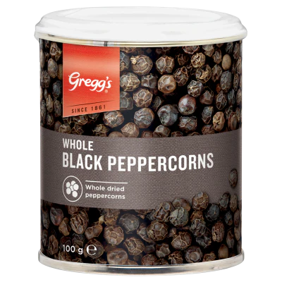 Gregg's Whole Black Peppercorns 100g