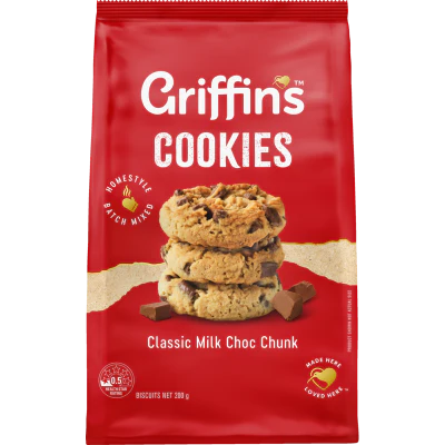 Griffin's Classic Milk Choc Chunk Cookies 200g