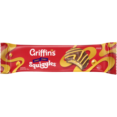 Griffin's Squiggles Hokey Pokey Chocolate Biscuits 215g