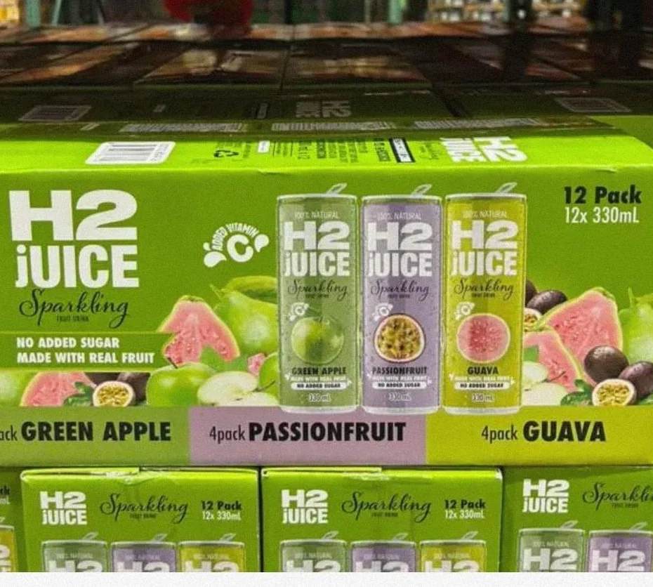 H2 JUICE SPARKLING JUICE PACK 12 x 330ML - Image 2