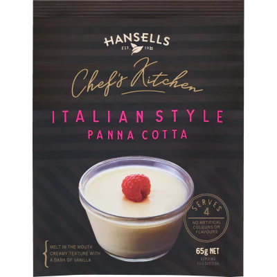 Hansells Chef's Kitchen Italian Style Panna Cotta Dessert Mix 65g