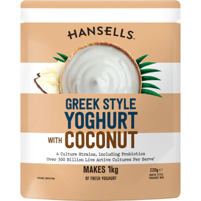 Hansells Greek Style With Coconut Yoghurt Mix 220g