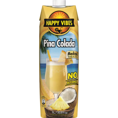 Happy Vibes Pina Colada Mocktail Drink 1l