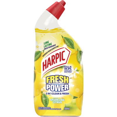 Harpic Fresh Power Sparkling Citrus Toilet Cleaner 700ml