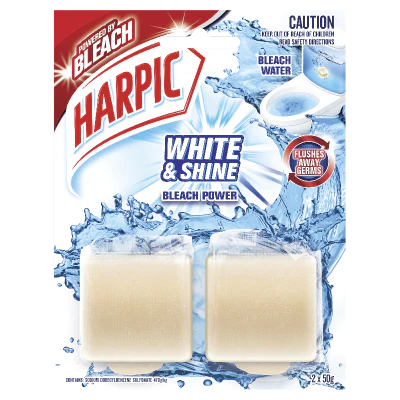 Harpic White & Shine in Toilet Cleaner 2 x 50g