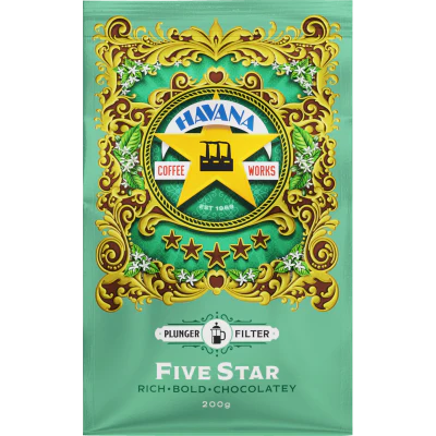 Havana Five Star Plunger Coffee 200g