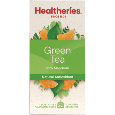 Healtheries Green Tea With Mandarin Tea Bags 20 x 1.7g