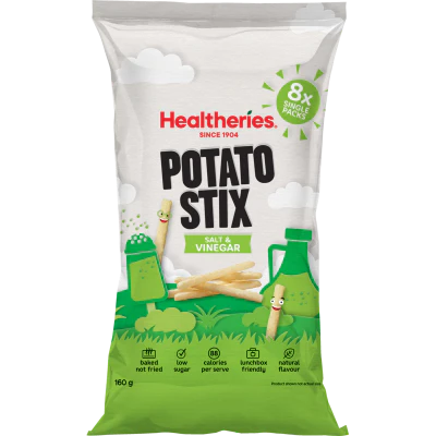 Healtheries Salt & Vinegar Potato Stix 160g