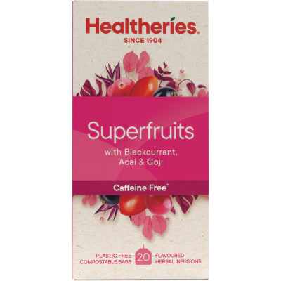 Healtheries Superfruits With Blackcurrant Acai & Goji Tea Bags 20pk