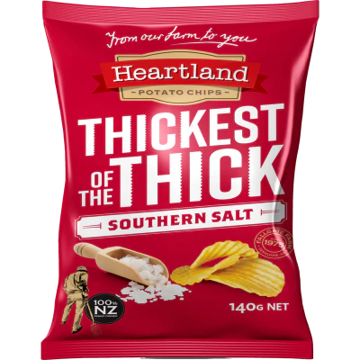 Heartland Thickest Of The Thick Southern Salt Potato Chips 140g