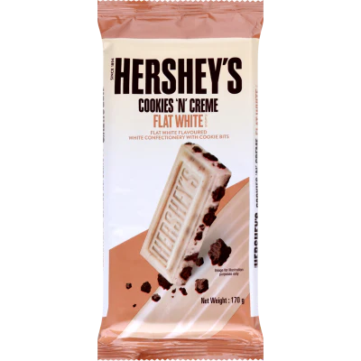 Hershey's Cookies 'N' Creme Flat White Chocolate Block 170g