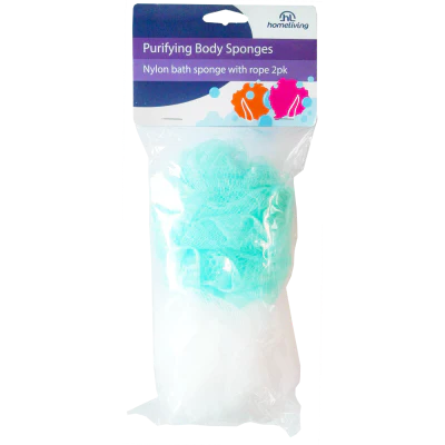 Homeliving Nylon Bath Sponge 2pk