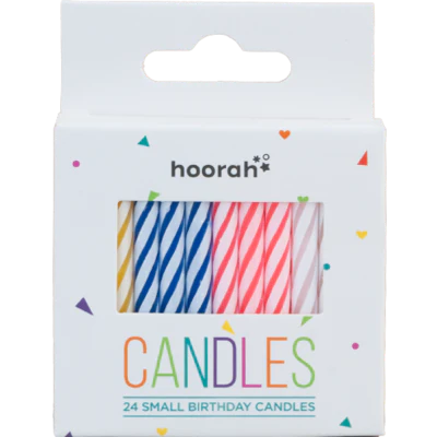 Hoorah Small Birthday Candles 24pk