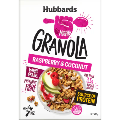 Hubbards BeMighty Raspberry & Coconut Granola 400g