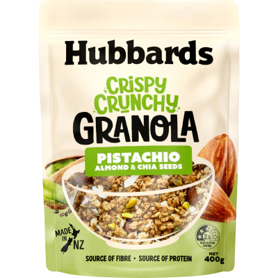 Hubbards Pistachio Almonds & Chia Seeds Crispy Crunchy Granola 400g