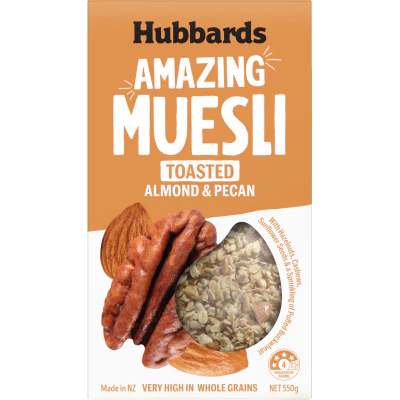 Hubbards Toasted Almond & Pecan Amazing Muesli 550g